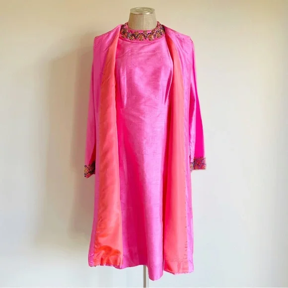 Vintage Bright Pink Dress Set - Picture 16 of 17